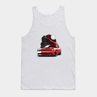 Red Demon With Tail Tank Top